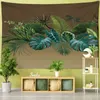 In Flower Tropical Plant Leaves Teppich Wandbehang Bohemian Hippie Witchcraft Tapiz Home Dormitory Decor J220804