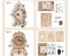 Puzzinhos de madeira por atacado 3D Puzzle Relógios de parede Toys Modelo de madeira Decorações de presentes Block Block