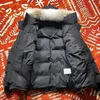 Top qualité badge noir Extra vers le bas hommes Parkas veste fourrure à capuche couche de finition Budge taille 339K