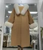 Women's Fur & Faux High Quality 2022 Winter Natural Real With A Big Collar And Double Cashmere Coat Loose Korean Version Retro Long Jack