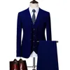 Trajes de hombre Blazers Hombres Business Stripe Slim Fit Wedding Groom Tuxedos Su 220823