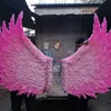 Grand Party dostarcza dostawy Creative Creative Huśtające Dekoracje duże różowe skrzydła anioła pióra Śliczne Pography Strzelanie rekwizytów 6062190