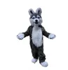 Traje de mascote de cachorro husky de hallows