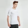 Men's T-Shirts Summer Tee Shirt Men T Tight Short-sleeve T-shirt Clothing Quick-drying Men's Elastic Tops Homme SqMen's