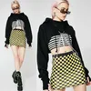 Sexy Women Hooded Cut off Front Sweatshirt Hoodie Crop Top Jumper Pullover Party 220822