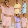 Survêtements pour femmes Style d'été imprimé décontracté et confortable dames hauts à manches courtes Shorts maison vêtements costumes vêtements pour femmes