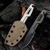 New Outdoor Survival Straight Knife N690 Blade Full Tang Steel Handle Camping Tactical Knives