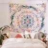 Mandala tapisserie florale fleur Boho tenture murale bohème Hippie tapis Tarot cartes Tapiz décoration murale J220804