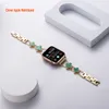 Metal diamond for Apple WatchBand Series 7 straps 45mm Stainless Steel Bands Four Leaf Clover Dressy Bangle Smartwatch Band 38mm 40mm for iWatch 6 5 4