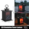 Veilleuses Flamme Lanterne Lampes Simulation Cheminée LED Simuler Effet USB Ou Lampe Alimentée Par Batterie Pour Salon DécorNuit NuitNuit