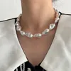 Collier de perles baroques irrégulières Personnalité de style européen américain Chaîne de mode de la clavicule Ms Accessoires de mariage de voyage