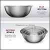 Bowls 5Pcs Stainless Steel Set Capacity Nesting Mixing Bowl Kitchen Cooking Salad Vegetable Storage Container Drop Delivery Yydhhome Dhmcs