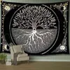 India Psychedelic Tree Tapestry Mandala Mandala Hangende macrame Hippie Tapijten voor woonkamer Home Decor Gobelin J220804