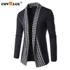 Covrlge осень-зима классический вязаный кардиган с манжетами мужские свитера высокого качества мужские вязаные пальто мужской трикотаж MZL046 220822