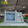 15ft Commercial White Inflatable Bounce House 3 in 1 Combo Jump Slide White Bouncy Castle For Adult Kids Outdoor Activities Fun