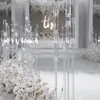 حزب الزفاف الأكريليك مركزية مركزية Candelabra Clear Candle Holder SXAUG22