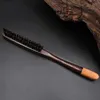 Poignée en hêtre ébène poils de sanglier naturels dents brosse à cheveux peigne à cheveux moelleux Salon de coiffure outils de coiffure ménagers G0801252n2998600