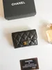 Cha-nel dupe Designed Flap Wallet Card Holder Brand Wallets AS Key Chain Decoration Zipper Coin Purse with Gift box