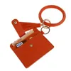 Léopard imprimé PU cuir gland pendentif Bracelet faveur de fête dames en cuir porte-clés portefeuille paquet de cartes porte-carte de visite en gros