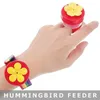 Armi Mini Ring Uhren für Vögel Feeder Handheld Hummingbird Feeder mit Saugpasse Fenster Kunststoff Handgelenk Wasser Futtermittel X9L2Bangle