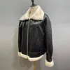 Damen Schaffell Lederjacken Übergröße Winter Herbst Oberbekleidung Dame Lange Mäntel Shearling ZJ3890 220822