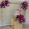 Feestdecoratie grote ijzeren rechthoek frame bloemtafel plint metaal bruiloft boog ballon verjaardag achtergrond podium achtergrond glanzende goud sta