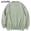 LENSTID Uomo Hip Hop Maglione lavorato a maglia Maglioni Modello creativo Stampa Streetwear Harajuku Autunno Pantaloni a vita bassa Casual Maglieria Pullover 220822