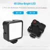 Fotografia LED Vídeo Luz de vídeo para foto DSLR SLR Kit01 Smartphone VLOG Kit de vídeo LED LED com Tripod Stand Microfone Cold Shoe