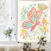 BOHO decoração em casa Butterfly Carpet Kawaii Acessórios mural Tapiz Gobelin J220804