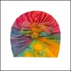 Casquette nouveau-né bébé chapeau de soleil cravate bonnet teint bandeau chapeaux de pluvier chariot Mxhome Dheqn