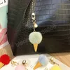 Faux Fur Ice Cream Keychain Cute Cartoon Plush Furry Bags Hang Cone Car Key Keyring Creative Gift