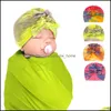 Casquette nouveau-né bébé chapeau de soleil cravate bonnet teint bandeau chapeaux de pluvier chariot Mxhome Dheqn