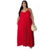 L-5xl Plus Size Maxi Dress Designer Женская одежда сексуальная подвеска длинная салата