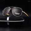 Sunglasses LVVKEE Brand Top Quality Aluminum Frame Men Polarized Men's Driving Eyewear Mirror Gafas De SolSunglasses