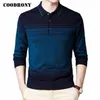 Coodrony marca camisola homens outono inverno turndown colarinho pulôver homens moda cor casual puxar homme malhas roupas c1130 220822