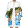 القمصان غير الرسمية للرجال كيمونو للرجال والنساء ملابس ثلاثية الأبعاد الطباعة الرقمية اليابانية التقليدية صيد الأسماك