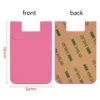 Phone Wallet Card Holder Mobile Pocket Adhesive Silicone Card Sleeve Compatible for iPhone Samsung Android and All Smartphones