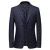 British S Style Vintage Plaid Blazer Men Casual Slim Fit Suit Jack Single Button Business Social Plus Maat 3xl HOMBRE 220822