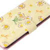 Flower Leather plånbokfodral för Samsung A74 A24 S22 Plus Ultra S21 A53 5G A33 A23 A13 A52 A32 4G A22 A12 Butterfly Dried Lady Daisy Card Slot Holder Pouch Pouch Pouch Poure