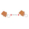 PU Кожаный кожаный мачник DIY House Bulchain Pendate Real Estate Creative Gift Keyring Key Chaine