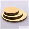 Baking Pastry Tools 8/10/12 inch Round Dessert Displays Tray Wedding Birthday Cake Boards Grade Kaartbord Hard papieren pad YYDHHOME DHQBU