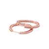 Big Sparkle Hearts Hoop Moucles d'oreilles Authentiques 925 Siltrage Silver Rose Gold plaqué des femmes Bijoux avec boîte d'origine RA Set3026752