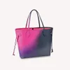Spring Stardust MM Tote Bag Gradient Designer 1854 Bags Canvas Leather Totes Women Men Removable Printed Wallet Pink Handbags Purse