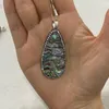 Charms Natural Abalone Shell Drop Shape Pendant 14x50mm Color Inlaid Rhinestone Charm Jewelry DIY Necklace Earrings Fashion AccessoriesCharm
