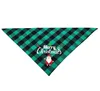 Chien Bandana Noël Classique Buffalo Plaid Animaux Écharpe Triangle Bavoirs Foulard Ensemble Accessoires de Costume pour Animaux de Compagnie Décoration pour Petits Moyens Grands Chiens Chats Animaux