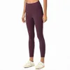 Leggings kvinnor kl￤ddesigner svettbyxor motst￥ndskraft yoga byxor fitness sport naken borstad h￶g midja elastisk l￶pning yoga nionde byxa