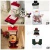 Santa Claus Snowman Toilet Seat Cover Christmas Toilet Seats Rug Set Winter Warm Toilets Covers Xmas Bathroom Decoration BH7412 TYJ