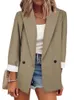 Women's Jackets Spring And Summer Suit Jacket Single Piece Women's Lapel All-match Office Must Wear Solid Color Temperament FashionWomen