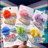 2 Pcs Simple Beautif Colorf Flower Lace Childrens Duckbill Clip Fa Mxhome Dhti0