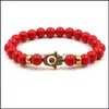 Fili di perline Chakra Bracciale Charm Bead Fatima Testa di Buddha Manubri Bracciali Drop Delivery 2021 Gioielli Yydhhome Dh06S